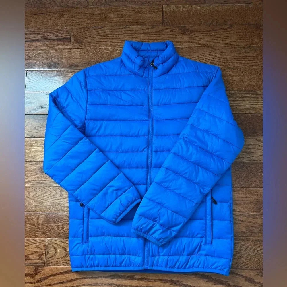 Swiss Tech Men's BLUE Packable Puffer Jacket Sz S
